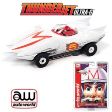 Auto World Thunderjet Speed Racer - Mach 5 Race Worn HO Scale Slot Car