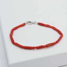 BRACCIALE IN ARGENTO 925 CON CORALLO ROSSO AGRP 0104