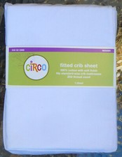 Circo Hearts Fitted Crib/Toddler Bed One Sheet White 100 Cotton Standard SZ New