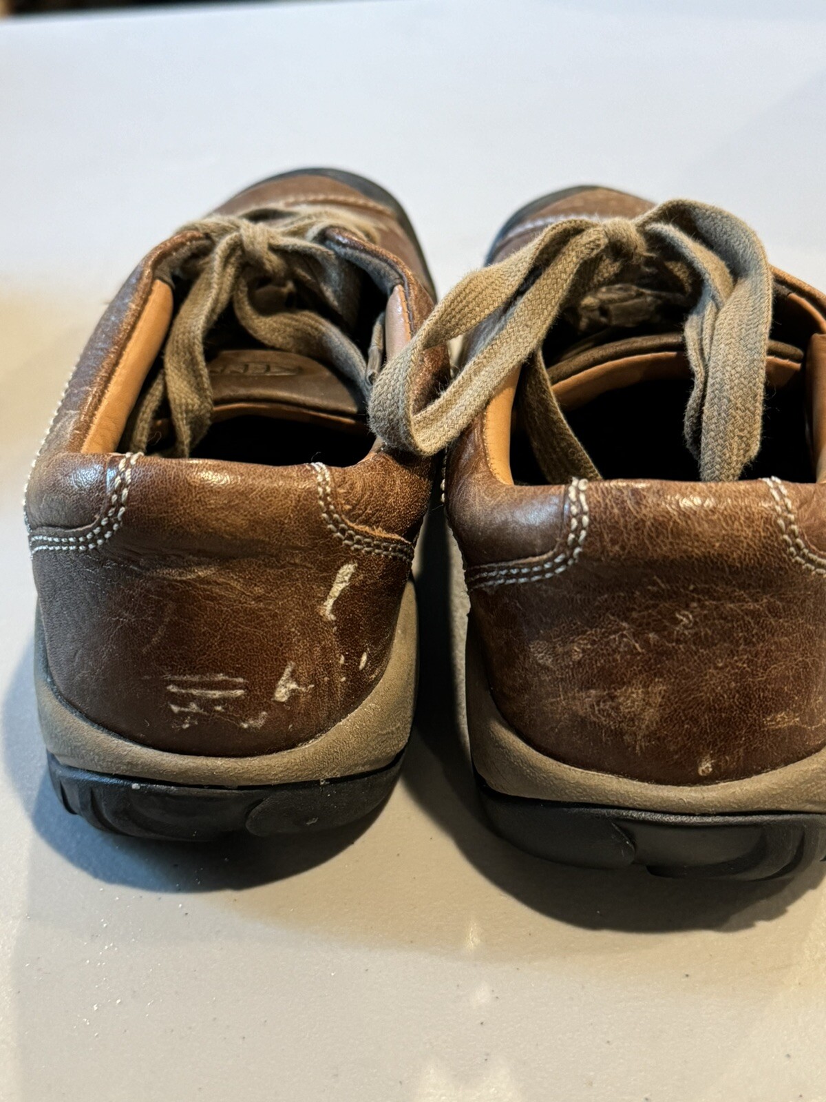 KEEN Scarpe da passeggio casual da donna Presidio marroni in pelle taglia 7 5 EU 38