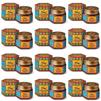 PACK OF 12 Tiger Balm (Red) Super Strength Pain Relief Ointment - 9 ml
