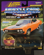 Johnny Lightning '70 Ford Torino Muscle Cars USA near S scale 1/64 Blue