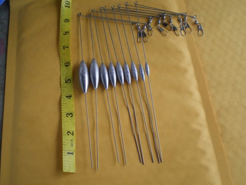 50 BOTTOM BOUNCER SINKER 1/8 THRU 2 OZ .041X9-1/4"LEG X3-1/2"ARM-CHOOSE ANY SIZE - 第 1/3 張圖片