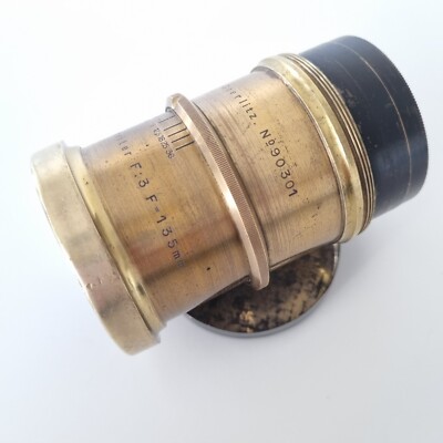 Objectif Rare Hugo Meyer Petzval Atelier Schnellarbeiter F3 135mm - Cuivre, MF