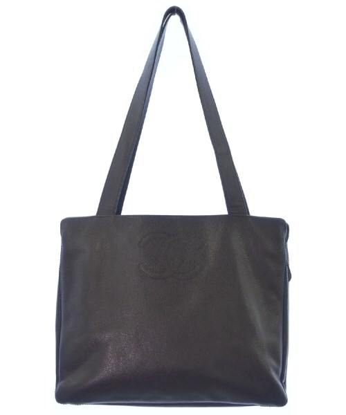CHANEL Brown Caviar Leather Shoulder Tote Bag with CC Logo 2200463032473-image