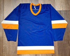 VTG NY Islanders Blank Maska Ultrafil Men Sz Small Hockey Jersey Made In CANADA 