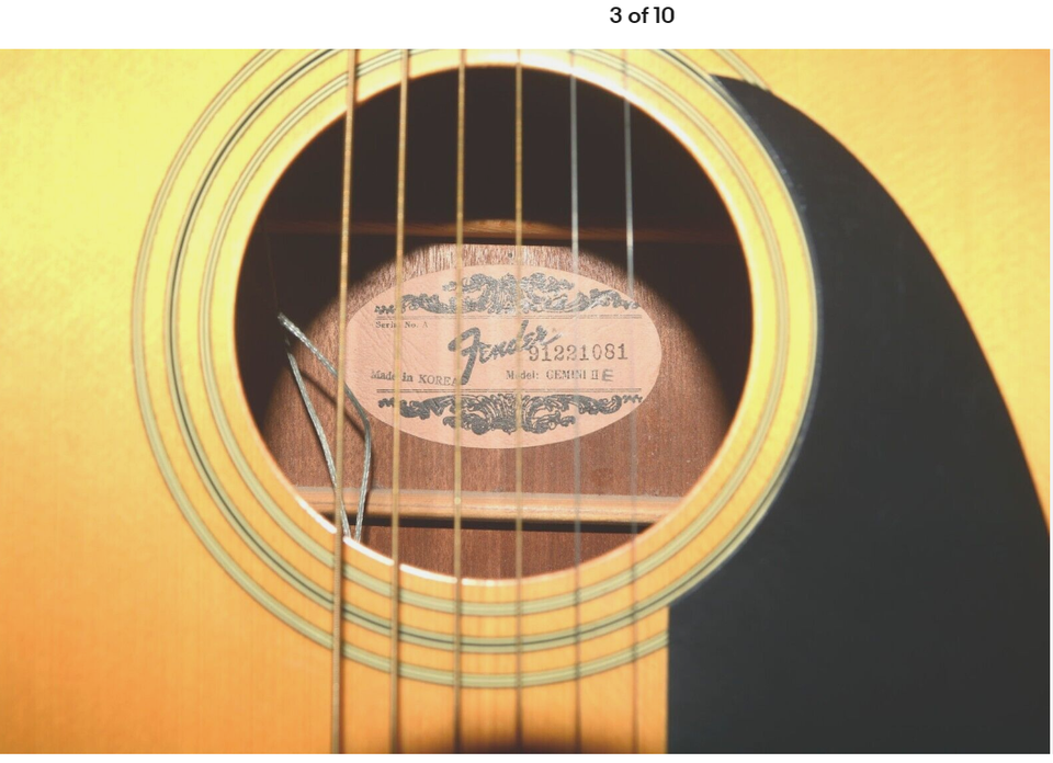 Fender Gemini IIEAcousticElectric Guitar, Good Condition, MIK with