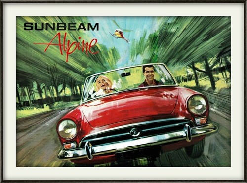 Sunbeam Alpine Series V Fine Art Style Framed Print 37x27" (A1) - Picture 2 of 3