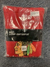 Chicago Blackhawks Mens PJ Set S/S Top  Pant Bottom medium large x-large