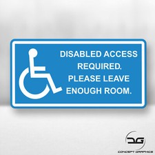 Disabled Access Required Blue Badge Warning Car Minibus Door Vinyl Decal Sticker