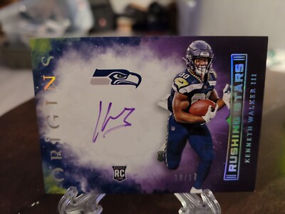 1of1 nfl kenneth walker Ⅲ seahawks auto Kenneth Walker III Seahawks NFL Autographed 1Of1 Rookie Card