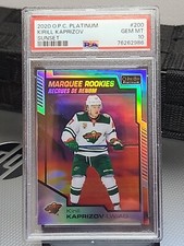 H Kirill Kaprizov 2020-21 O-Pee-Chee Platinum Rookie SUNSET RC Wild #200 PSA 10