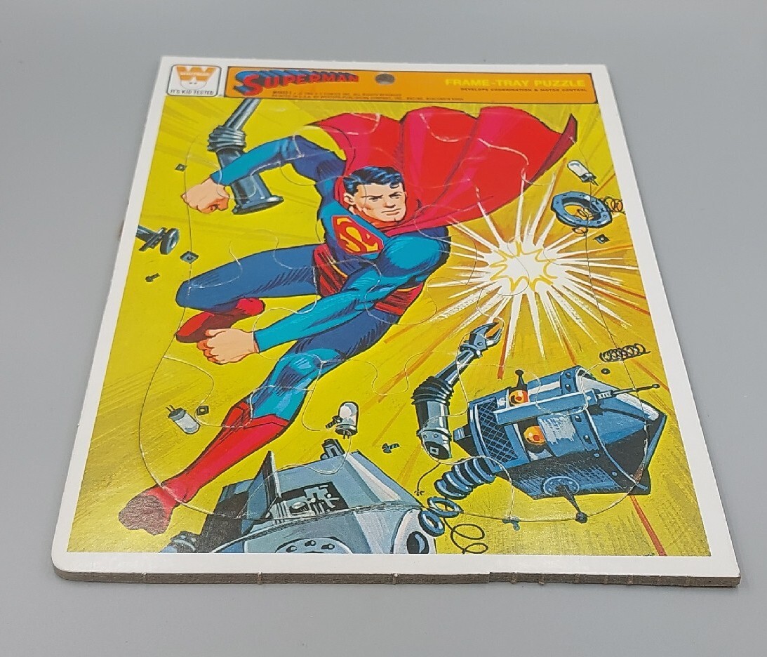 Vintage 1966 Whitman SUPERMAN Frame-Tray Jig-Saw PUZZLE for Kids