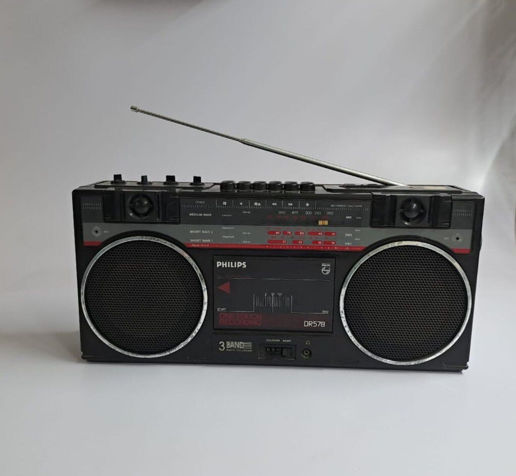 Philips DR 578 Radio Cassette Recorder Player India Vintage