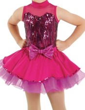 WEISSMAN Dance hot pink sequin tutu Wake Me Up Before You Go-Go 11817 IC 7/8
