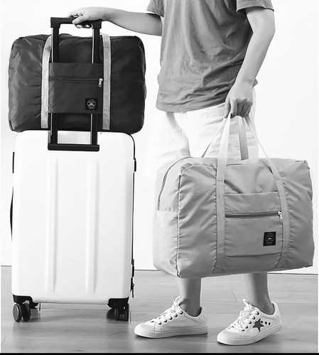 FOLDABLE TRAVEL DUFFEL BAG LIGHTWEIGHT WATER RESISTANT FOR TRAVEL GYM SPORTS - Picture 6 of 8
