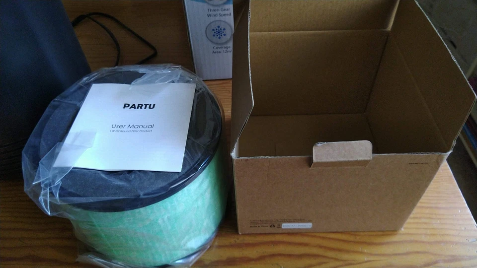 HEPA Purificatore d'aria-Nero PARTU BS-08-Usato pochissimo+Secondo Filtro nuovo - Immagine 4 di 4