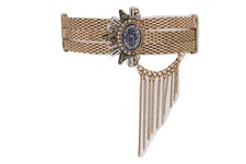 Women Rustic Gold Mesh Metal Chain Boot Bracelet Shoe Ethnic Sun Flower Charm