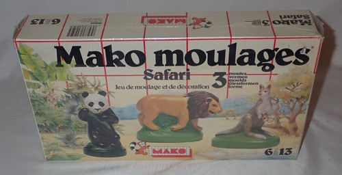 Vintage New In Box MAKO 3 SAFARI A Game of Moulding and Decorating Animal Molds - Picture 5 of 5