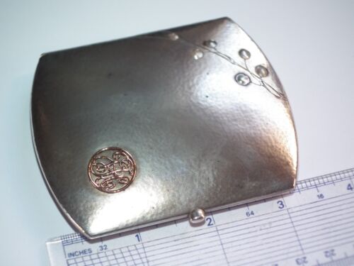 Scarce 1902 Art Nouveau Silver Pearl Gold Cgarette case By Heinrich Levinger - Picture 12 of 12