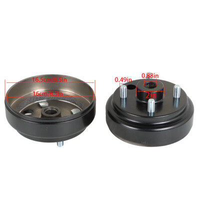 2X Rear Wheel Brake Hub Drum 30 Teeth 1991+ For EZGO TXT RXV 4