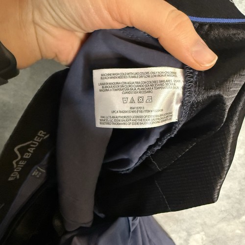 Eddie Bauer Herren grau Nylon Spandex Stretch Reißverschluss Tasche Wanderhose Größe 36x30 - Bild 12 von 17