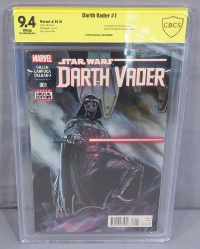 Star Wars DARTH VADER #1 Black Krrsantan 1st app Signed Adi Granov CBCS 9.4 2015