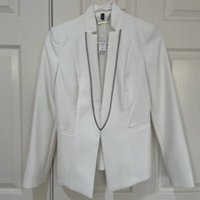 White house black market NWT Ballchain Ecru Blazer Women Business Professional