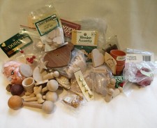 Big lot of heart, stocking, shaped wood blanks and misc miniature craft items