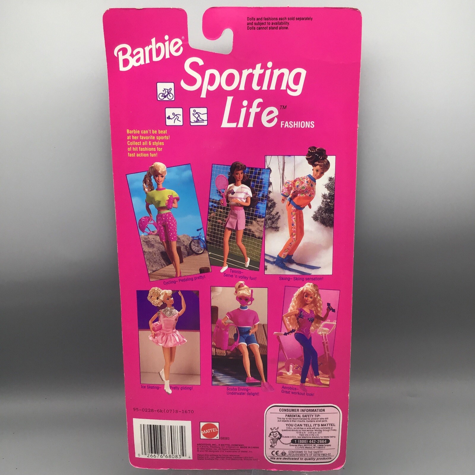 Barbie Clothes: Sporting Life Fashions Cycling Playset 1993 Mattel 68083 NIp
