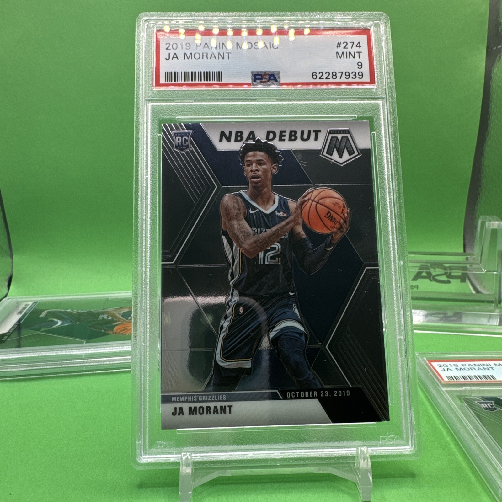 2019-20 Panini Mosaic - NBA Debut #274 Ja Morant (RC) PSA 9
