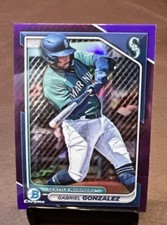 2024 Bowman - GABRIEL GONZALEZ *Prospect Chrome Purple Refractor!* #179/250 🔥