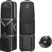 Golf Travel Bag with Wheels, 1200D Heavy Duty Oxford Fabric Golf Travel Case for