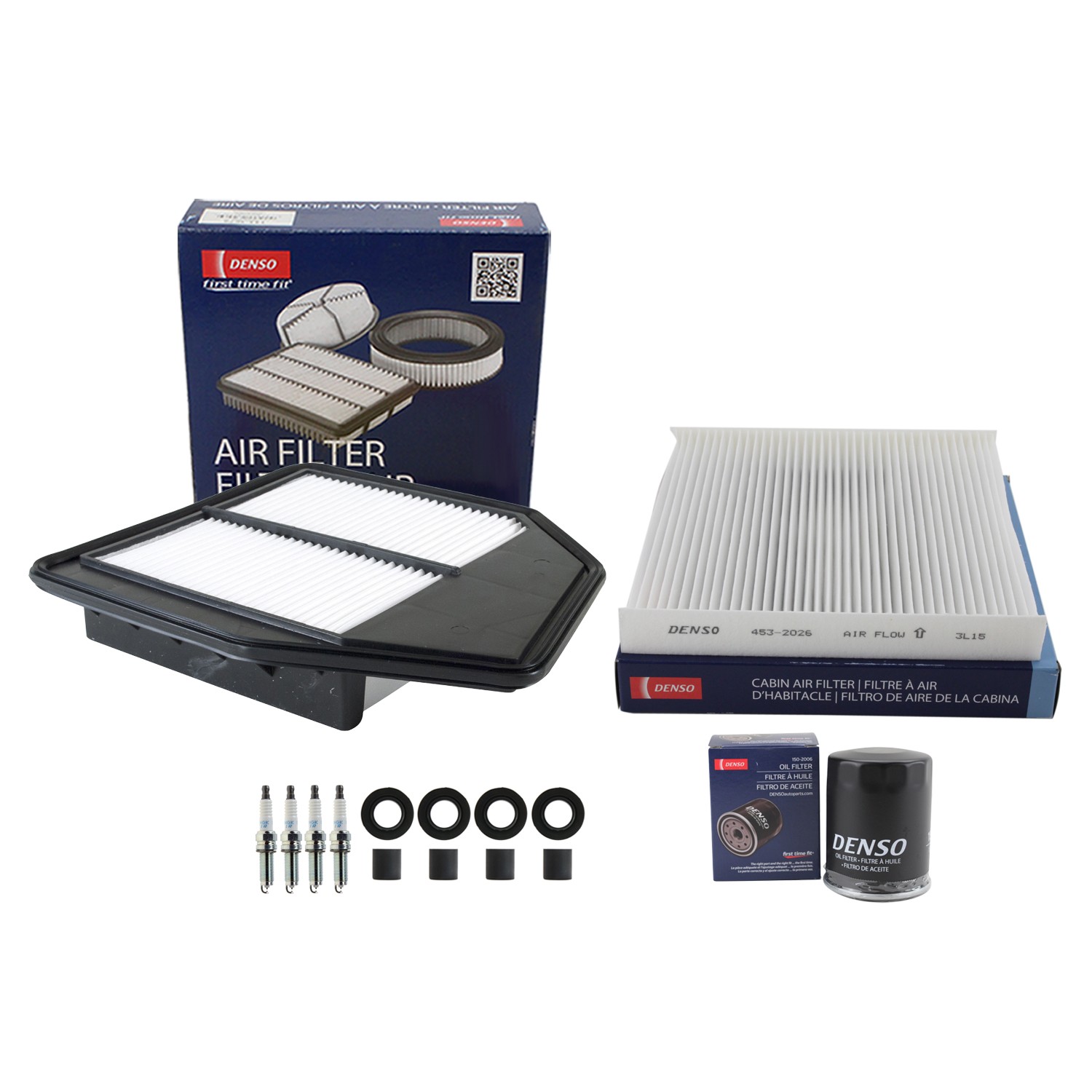 Denso Tune Up Kit NGK 4 Spark Plugs  Boots Kit for Accord 2.4L L4 08-12 w/PZEV