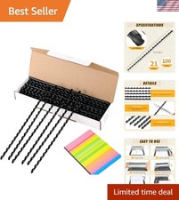 User-Friendly 100 PCS Plastic Binding Combs - 21-Ring, Black, 65 Sheet Capacity