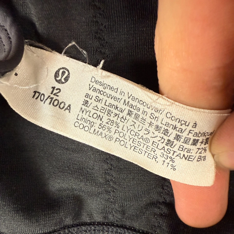 Sujetador deportivo Lululemon X Barrys Bootcamp para mujer 12 púrpura oscuro Lycra Coolmax Foto 3 de 4