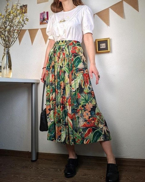 Women Gerry Weber Skirt Green Viscose 40