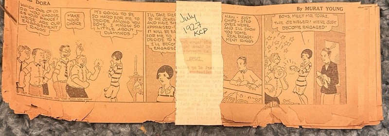 (14) 1927 Newspaper Cartoon Strips DUMB DORA by Murat Young
