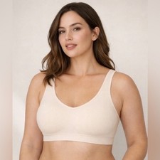 Truekind Daily Comfort Wireless Shaper Bra Women's Small Chai Full Coverage