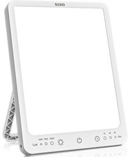 SUXIO Light Therapy Lamp - 10000 Lux Lights, 3 USB-A 5V-2A, White