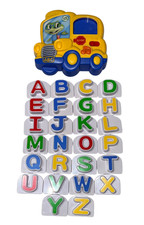 LeapFrog Fridge Phonics Magnetic Alphabet Bus 26 Letter Tiles Toy 19267 Tested