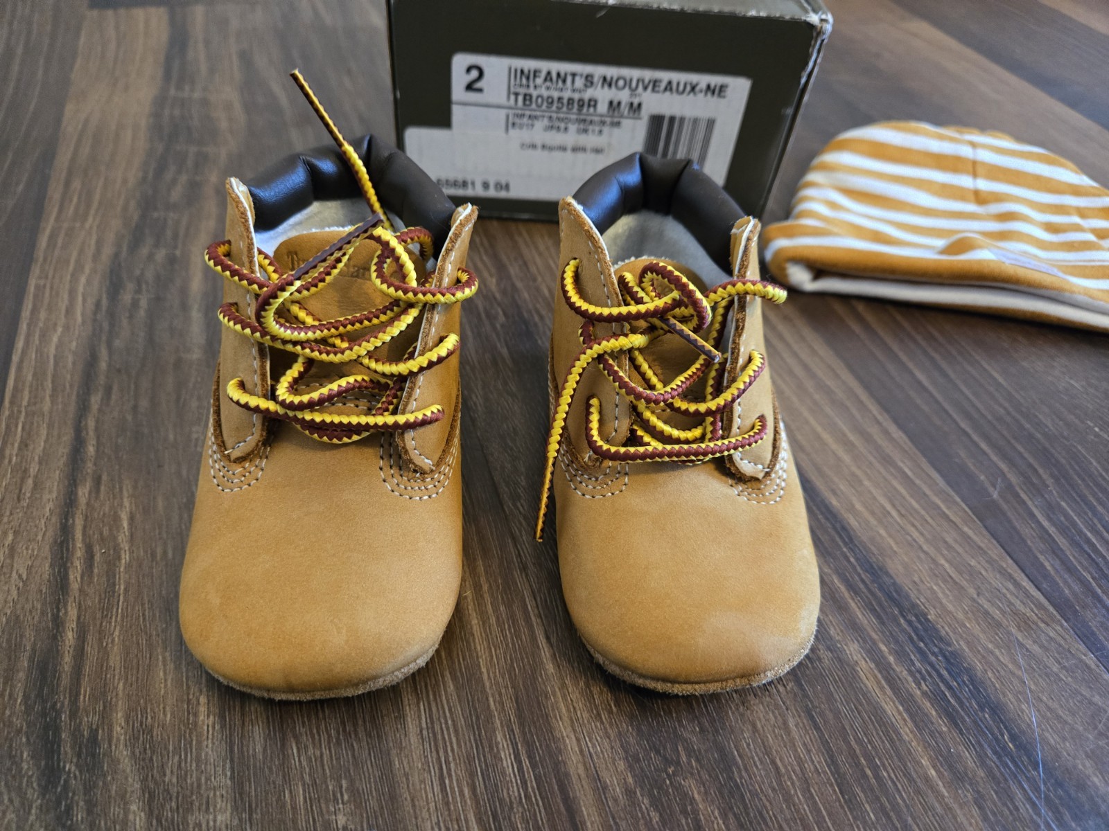 PONY Stivaletti Timberland culla neonato taglia 2 con cappello abbinato