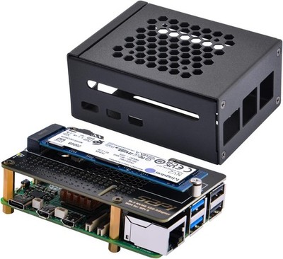 GeeekPi Metal Gehäuse mit N04 PCIe M.2 Key-M NVMe SSD PCIe Peripheral Board für
