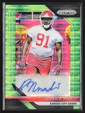Derrick Nnadi 2018 Panini Prizm Neon Green Pulsar Auto #RA-DN Kansas City Chiefs