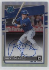 2020 Donruss Optic Rated Rookie Signatures Holo Prizm Nick Solak Auto 13c1