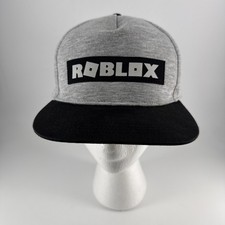 ROBLOX Official Snapback Baseball Cap Adjustable Gray Black Gamer Hat Flat Bill