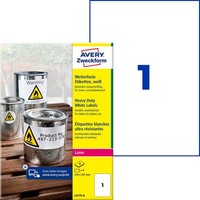 Avery Zweckform Wetterfeste Folienetiketten L4775-8 Weiß 210,0 X 297,0 Mm, 8...