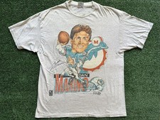 1994 Miami Dolphins Dan Marino Caricature T-Shirt Reprint AN57772