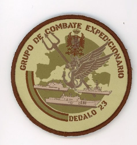 PATCH SPAIN NAVY DEDALO 23 EXPEDITIONARY COMBAT L61 LHD JUAN CARLOS I VEL BACK