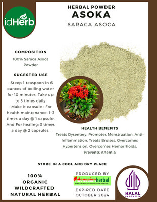 [idHerb] 50-500 Gramm Pulver Asoka Canicha Saraca Asoca Bio WildCrafted